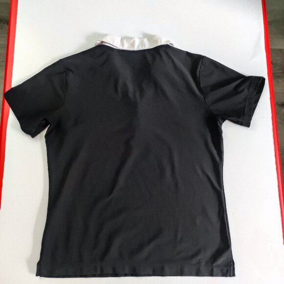 Nike Golf Dri-fit V-neck short sleeve polo shirt black women's size S (4-6) - Picture 3 of 10